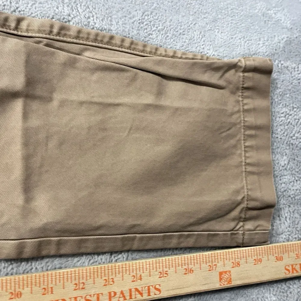 J Crew Pants Mens 34x29.5* Tan Classic Fit Chinos‎ Preppy Casual 100% Cotton